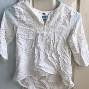 new with tag white old navy long sleeve blouse